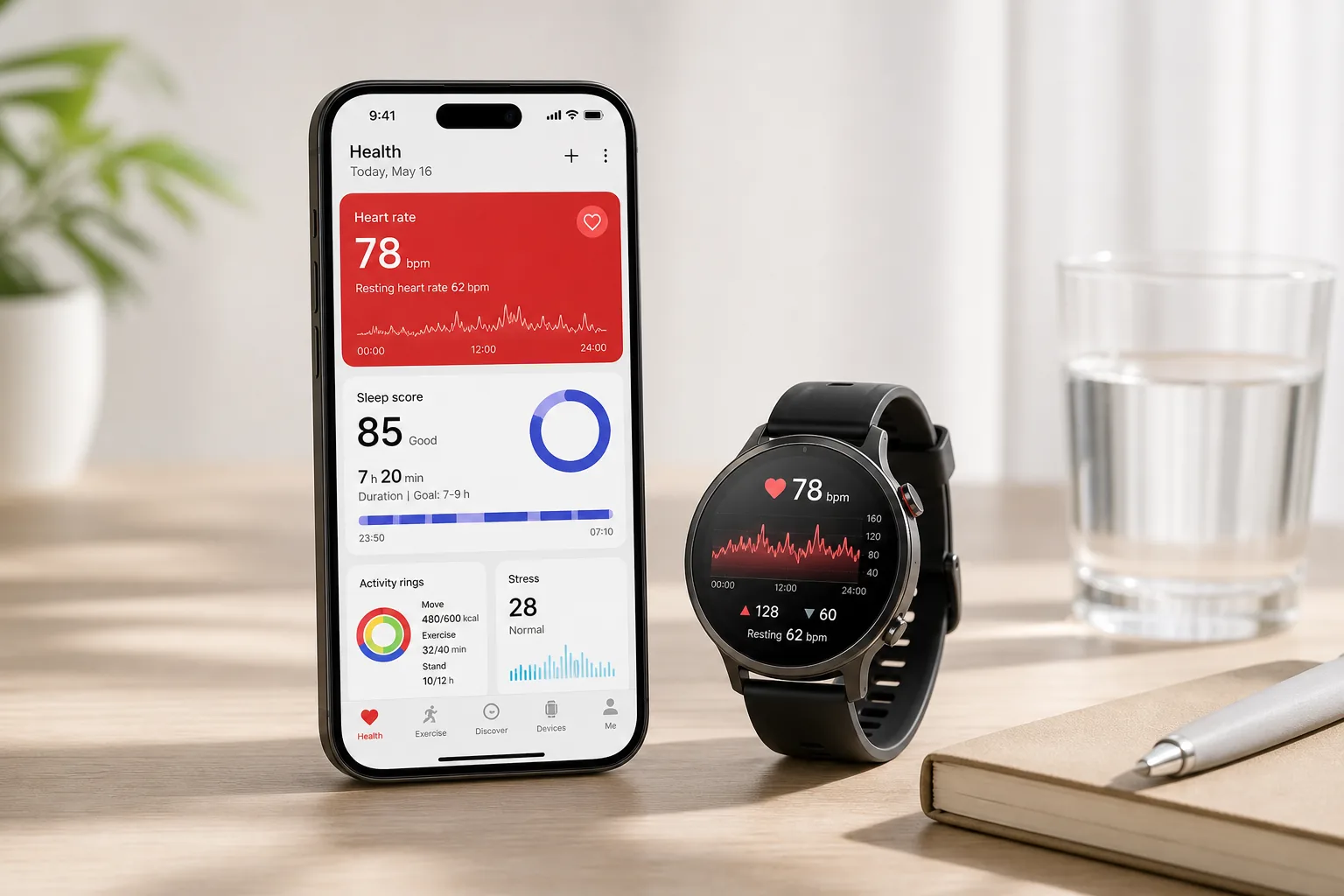 Huawei Health inspired wearable app preview