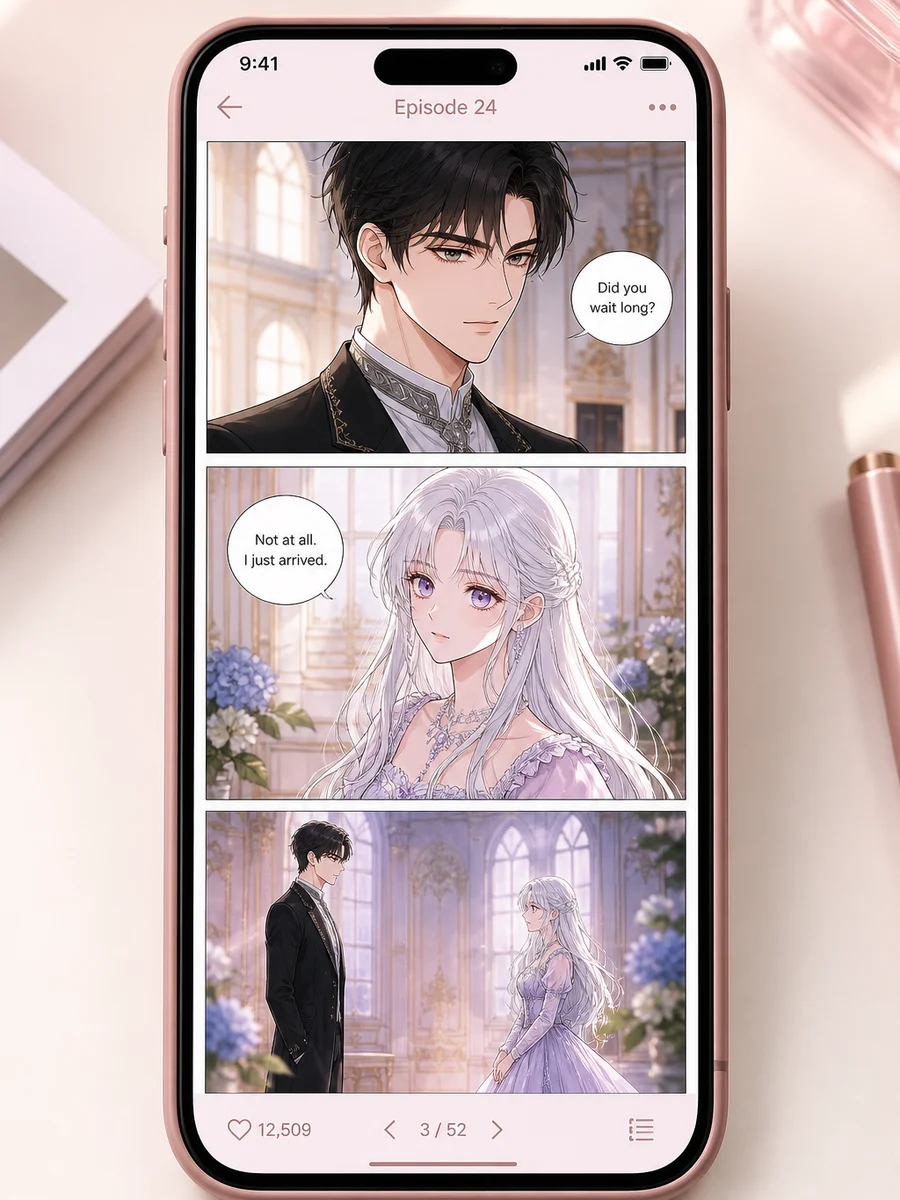WEBTOON inspired web comic app preview