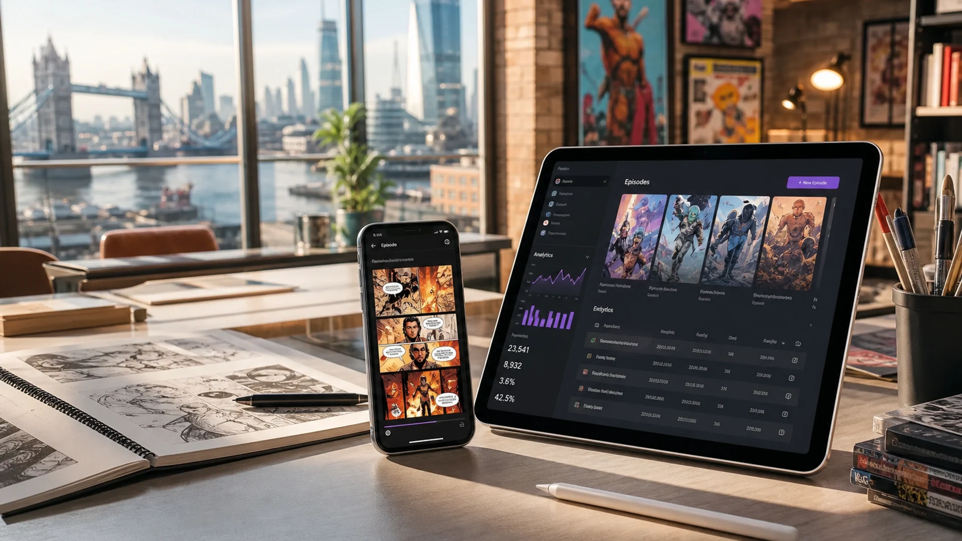 Web comic app development company in London UK building AI powered comic reading and creator platforms