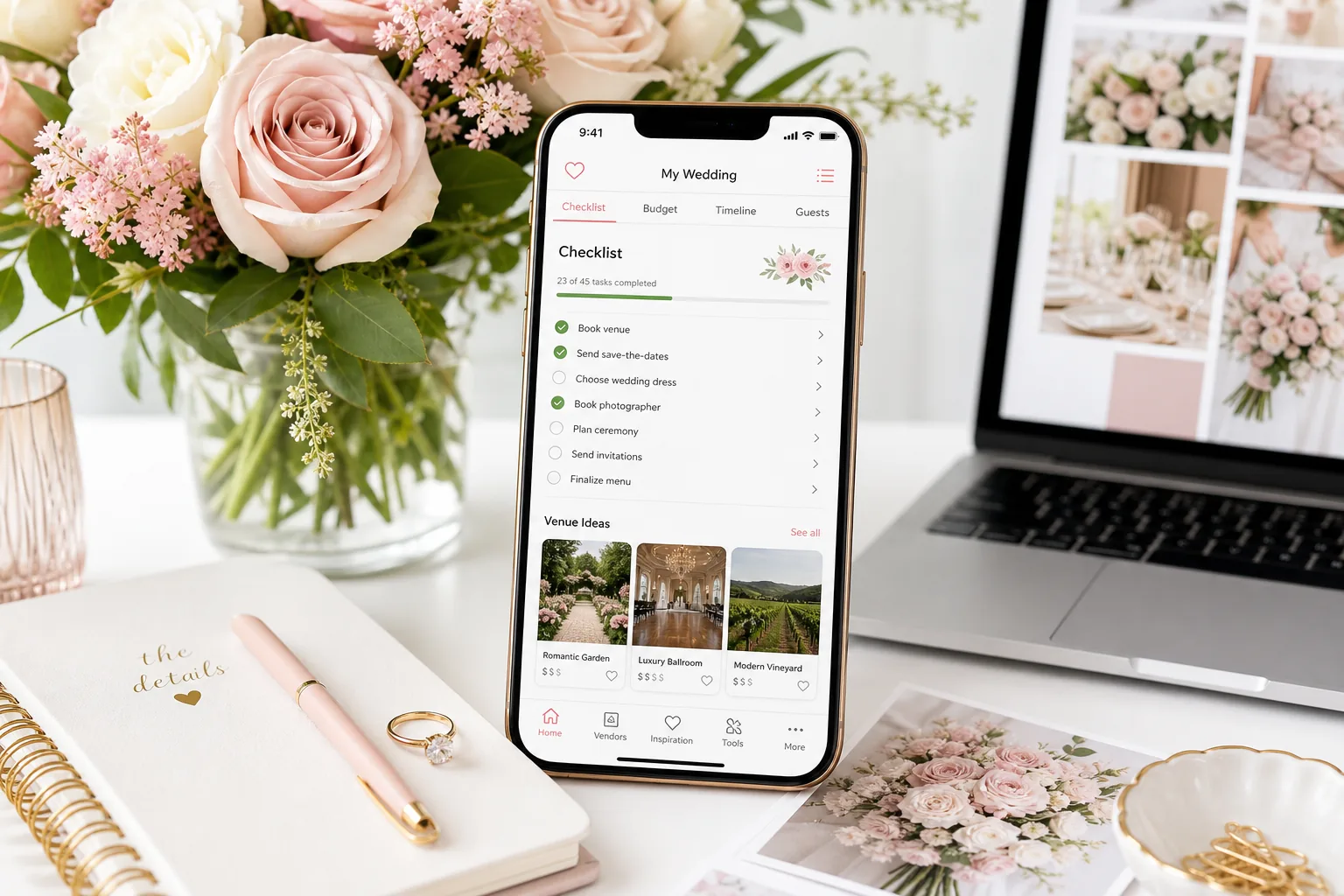 Wedding planner product concept for UK event businesses