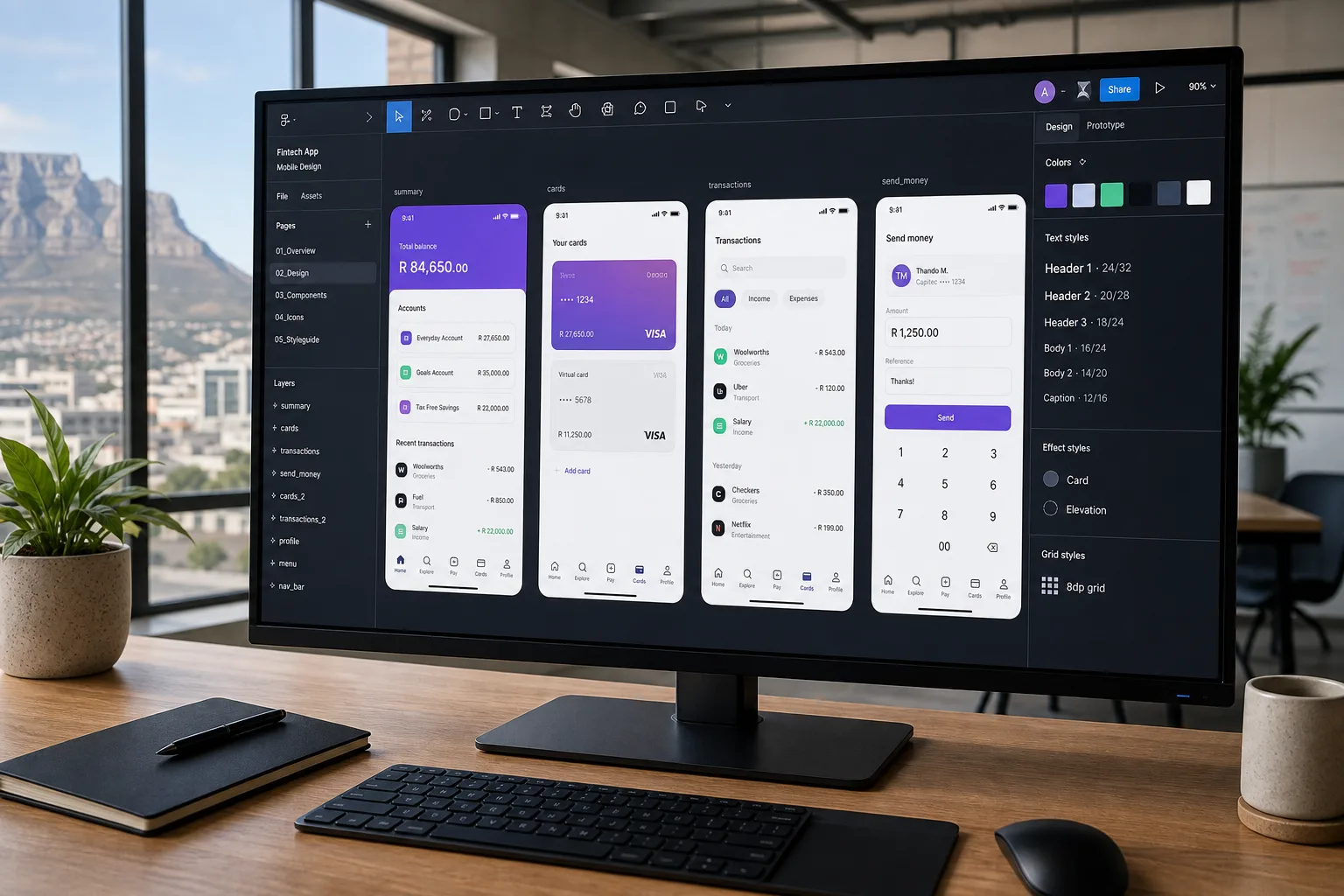 Android UI UX design and cost planning for South African mobile apps