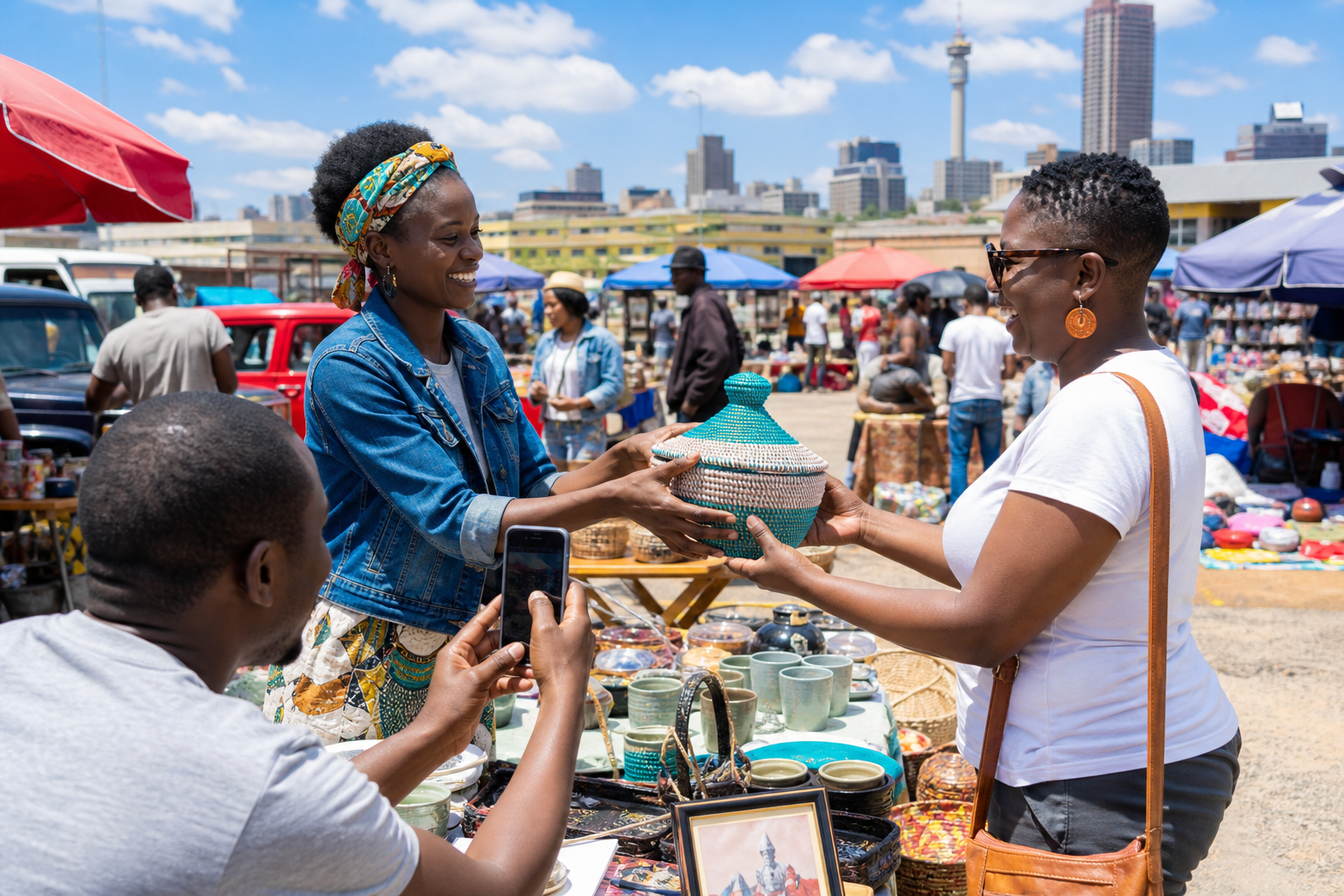 Community Marketplace in Johannesburg