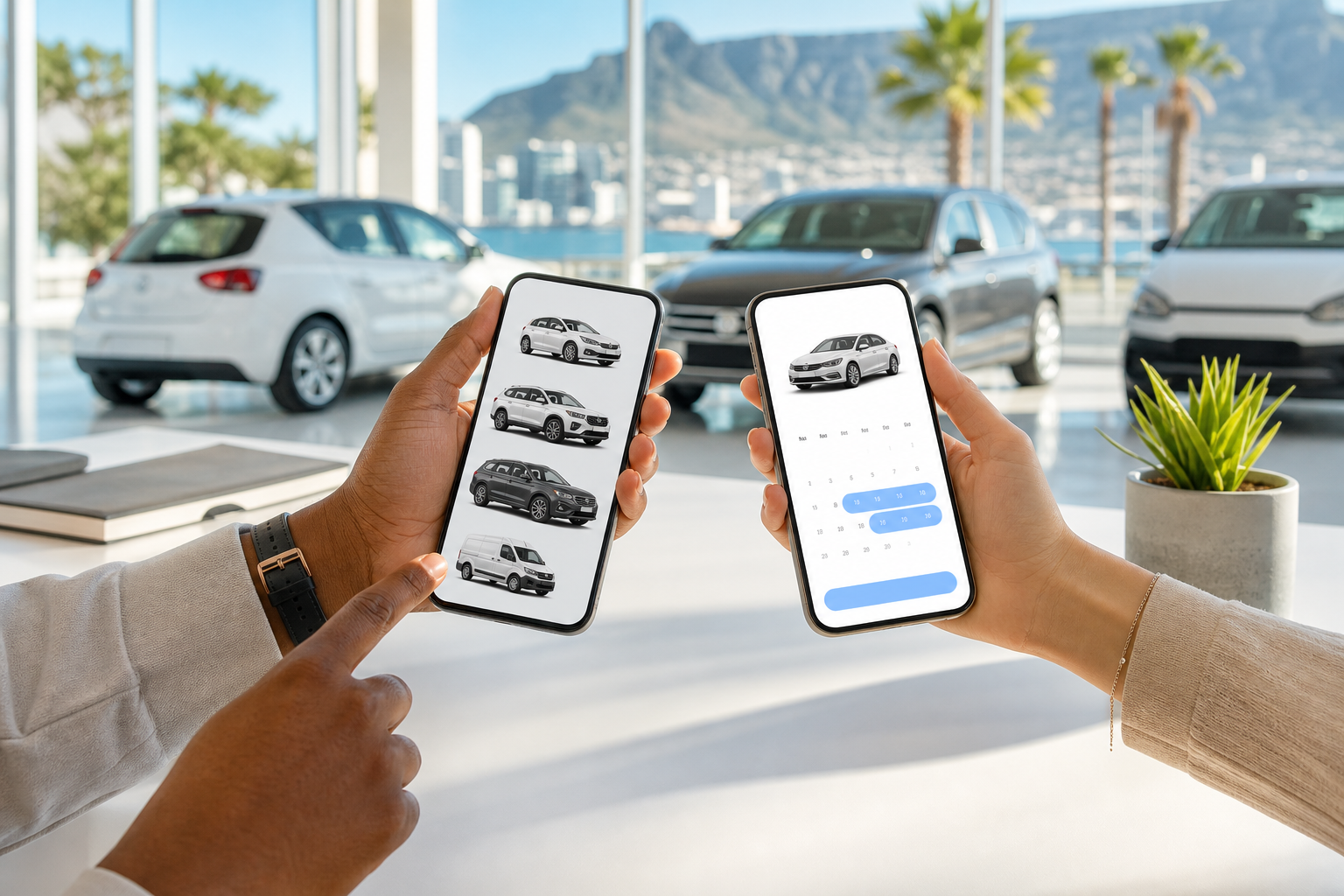 Car rental app development consultation for a South African vehicle rental business