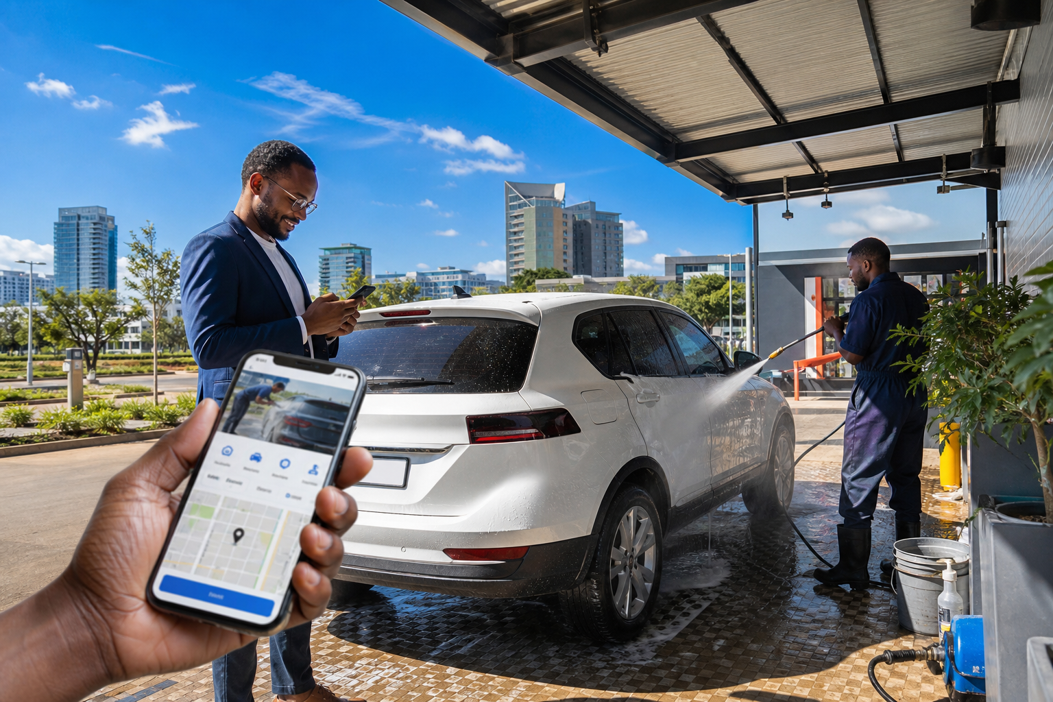 Car wash app development company in South Africa building an on demand vehicle service platform