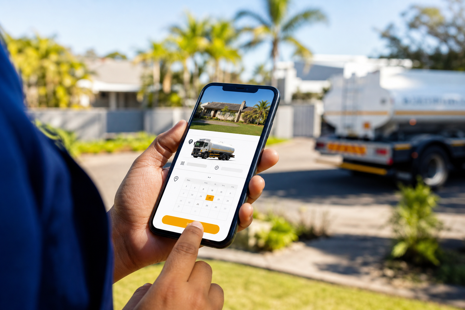 EzFill inspired fuel-delivery app preview