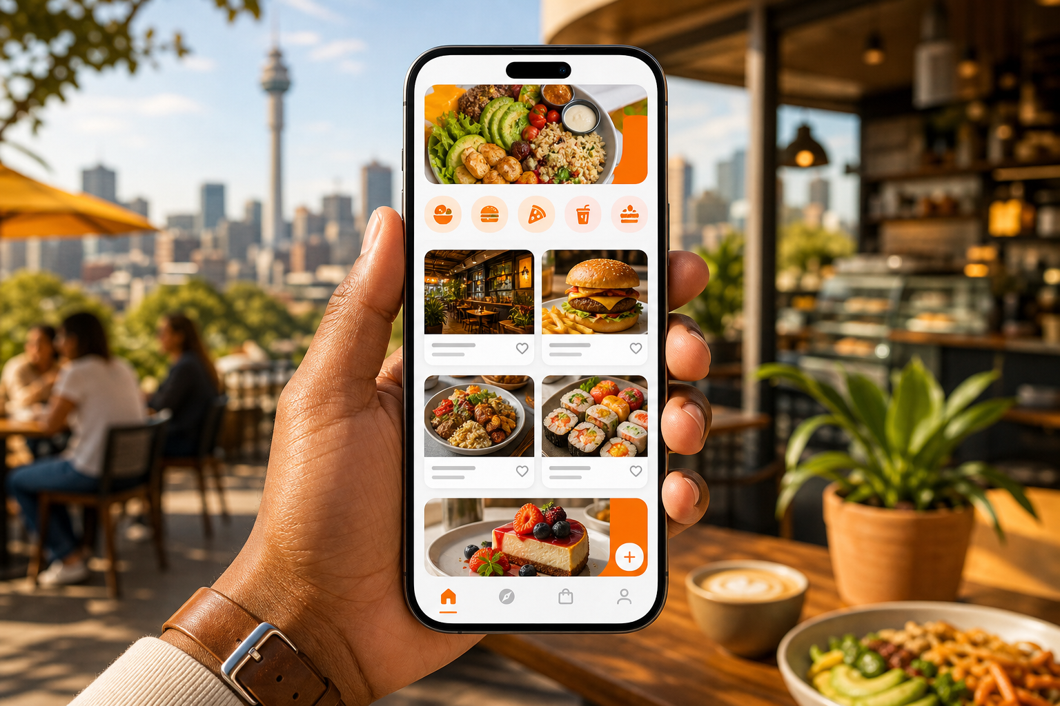 Uber Eats inspired food delivery app preview