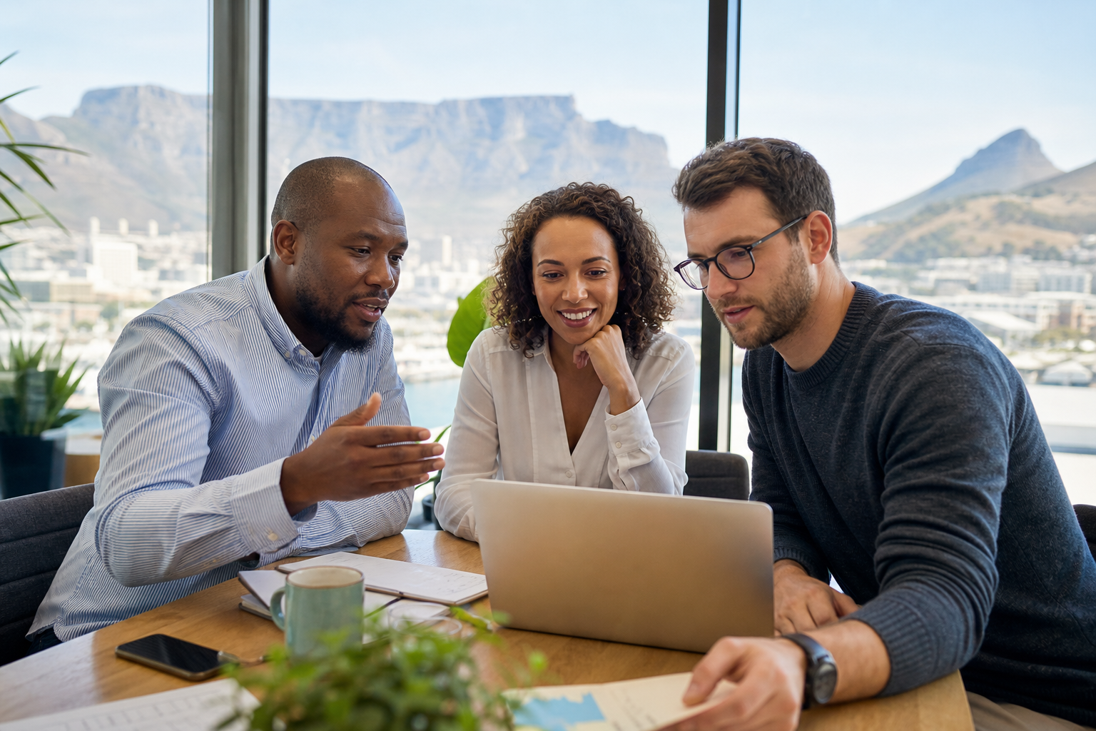 Fuel delivery app development company in South Africa consulting with a fuel distribution business