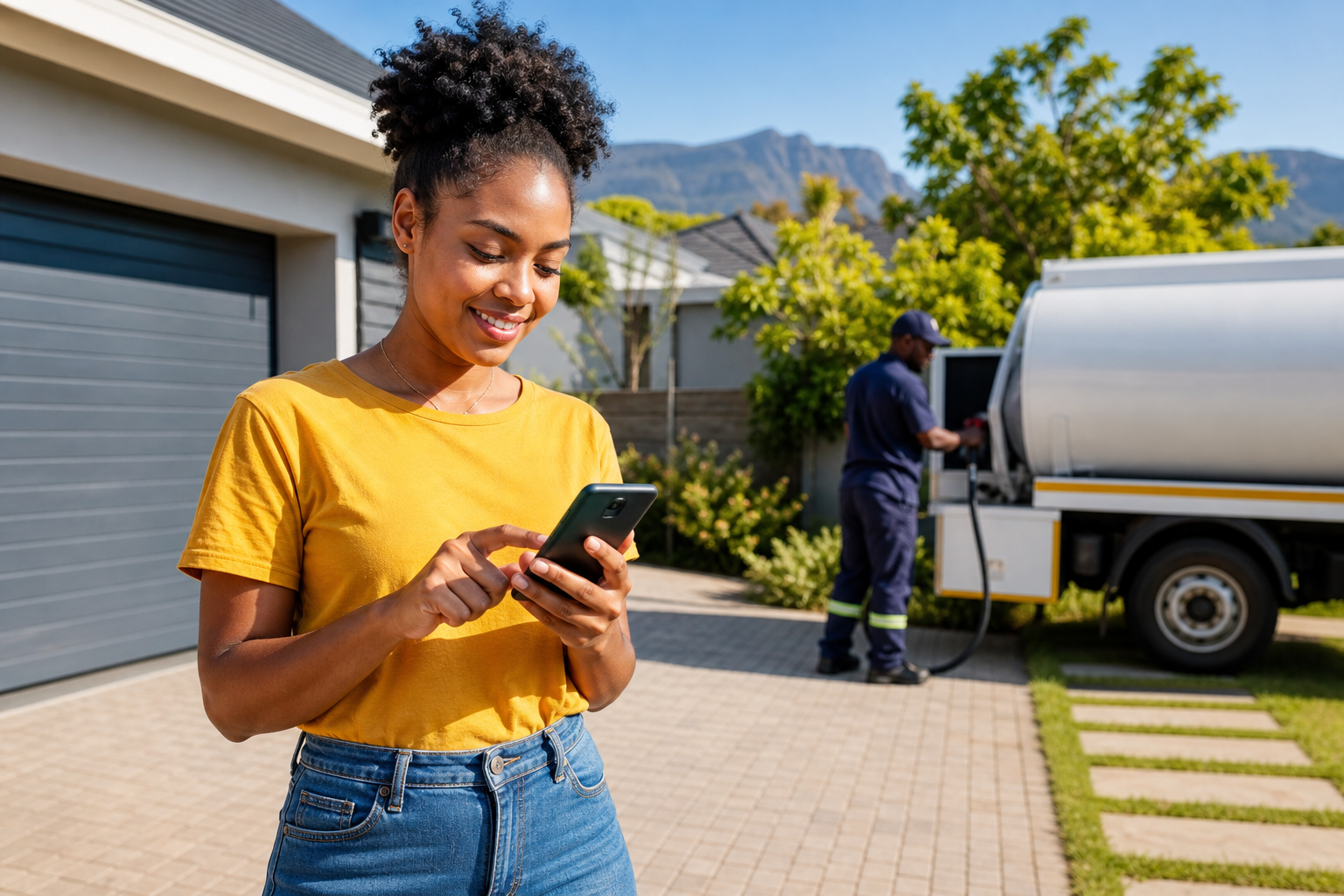 On demand fuel delivery application with ordering and live order updates