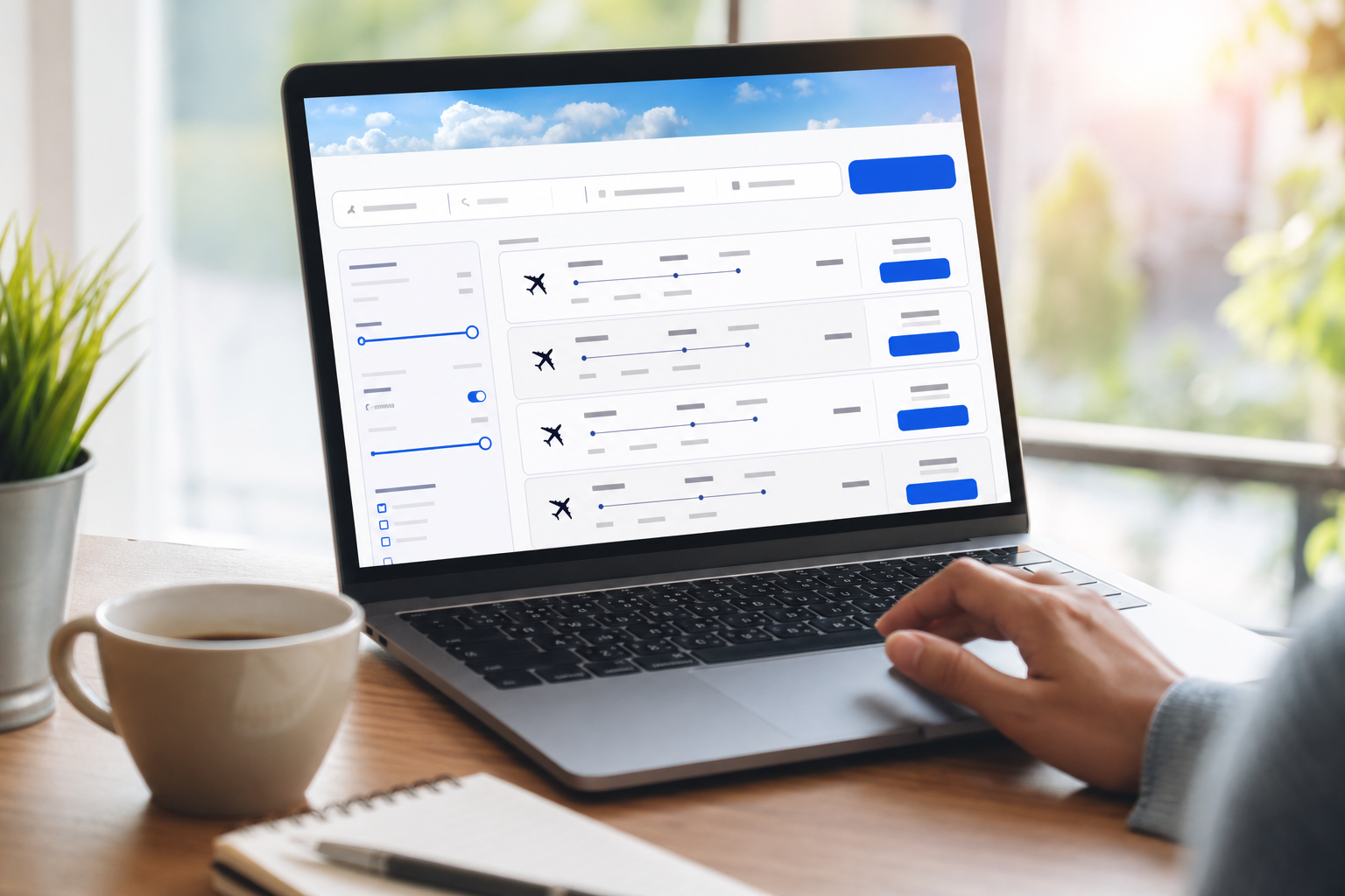 Skyscanner inspired flight booking app preview