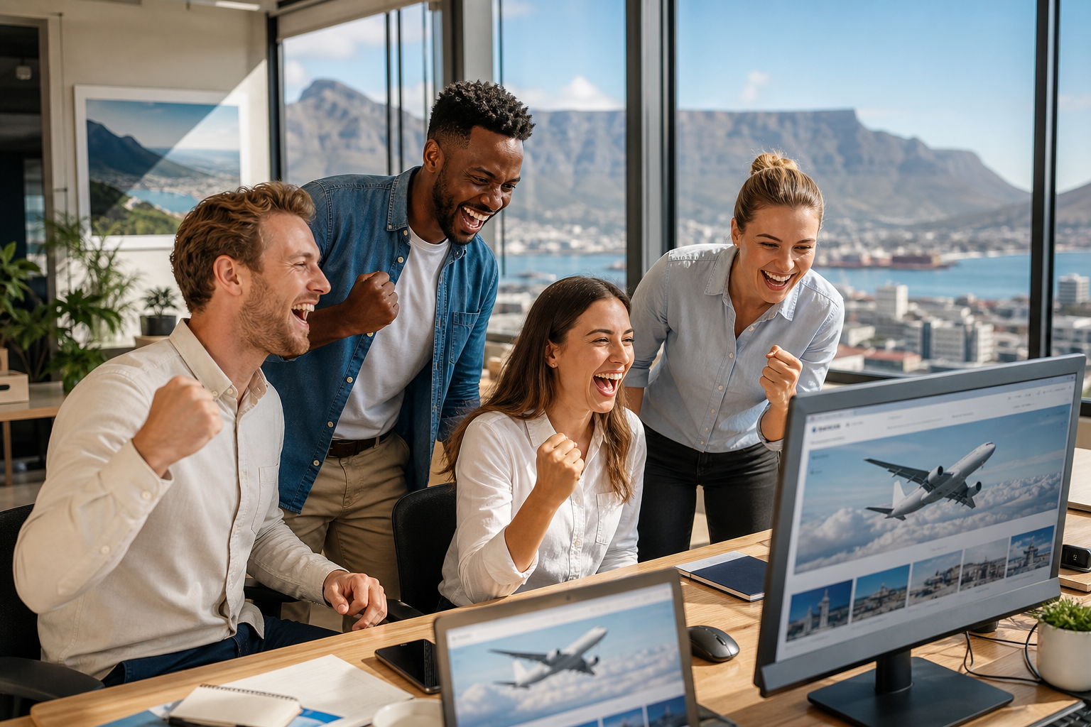 Flight booking app development company in South Africa consulting with an airline business
