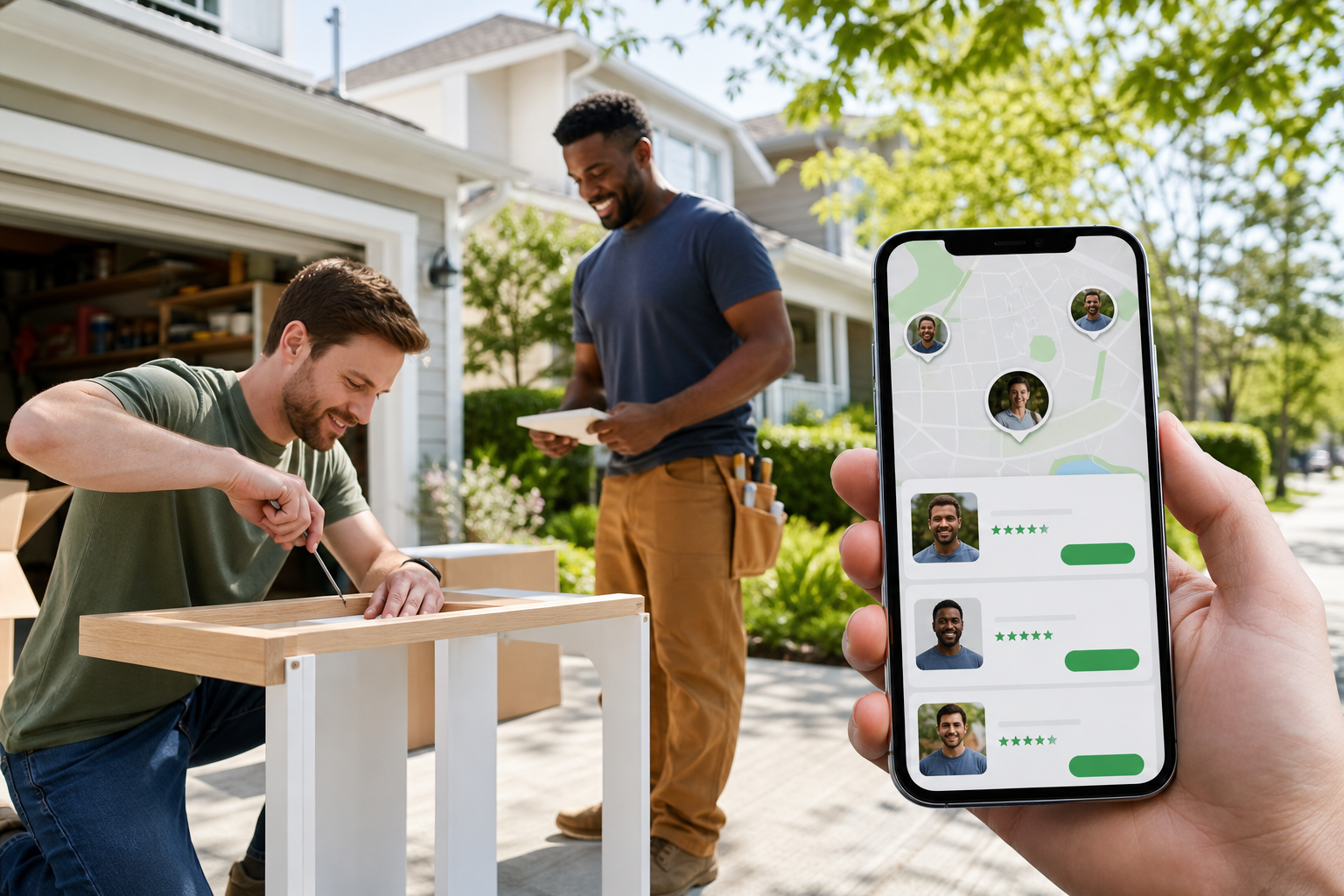 TaskRabbit inspired handyman app preview