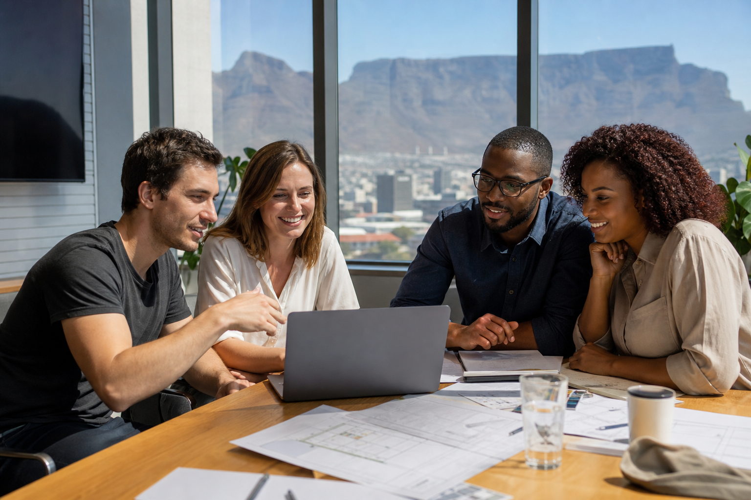 Home service app development company in South Africa consulting with a home services business