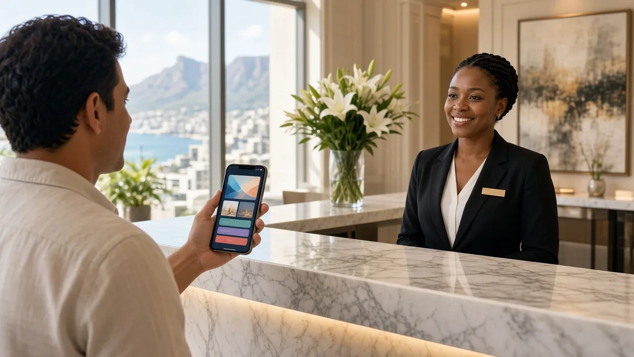 Hotel booking app for room discovery, availability, reservations, guest profiles and payments