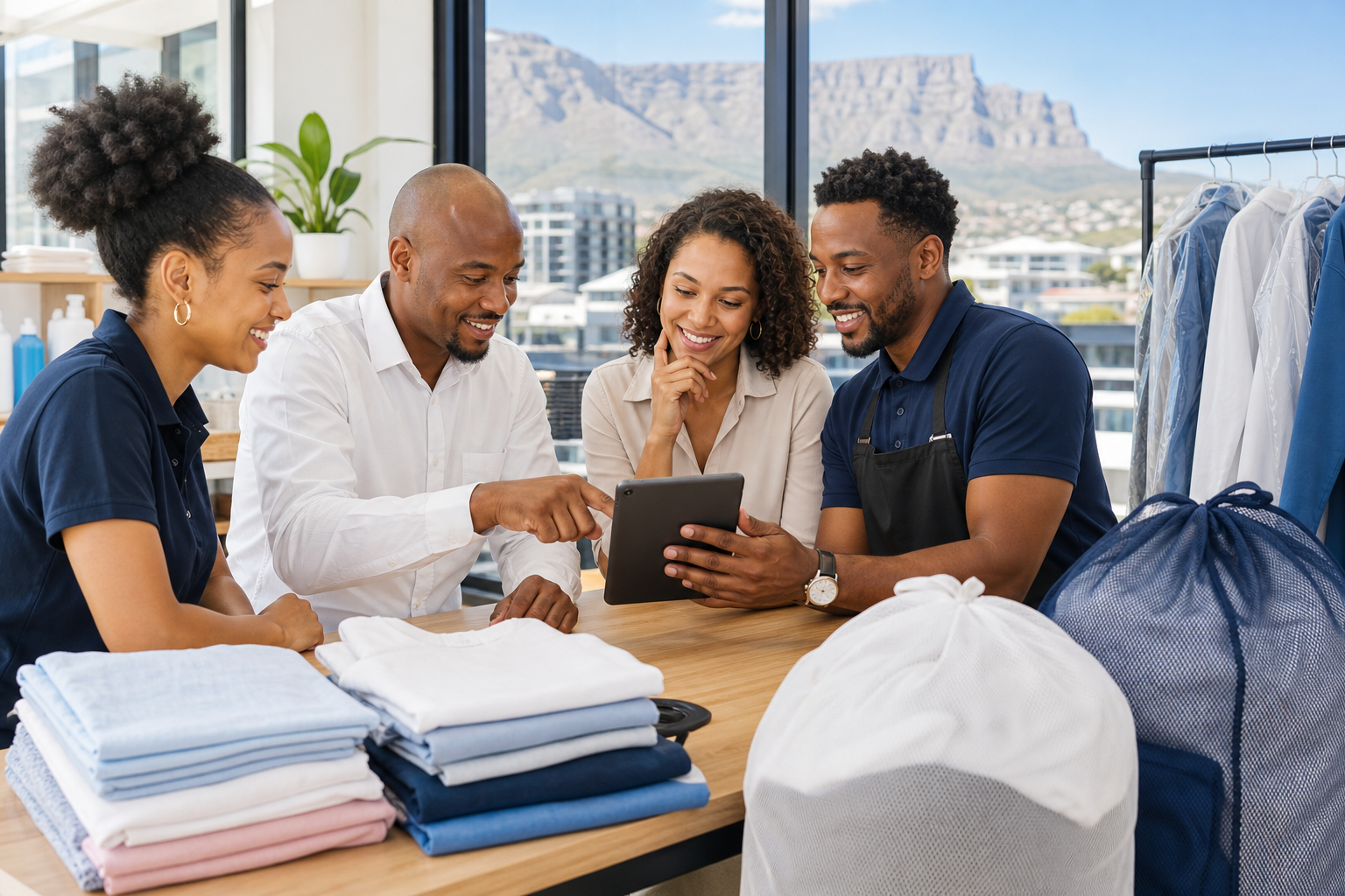 Laundry app development consultation for a South African laundry and dry cleaning business