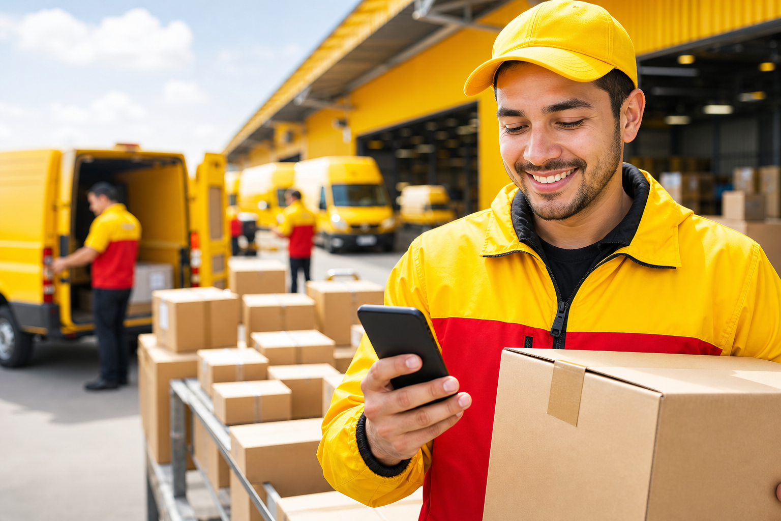 DHL inspired logistics app preview