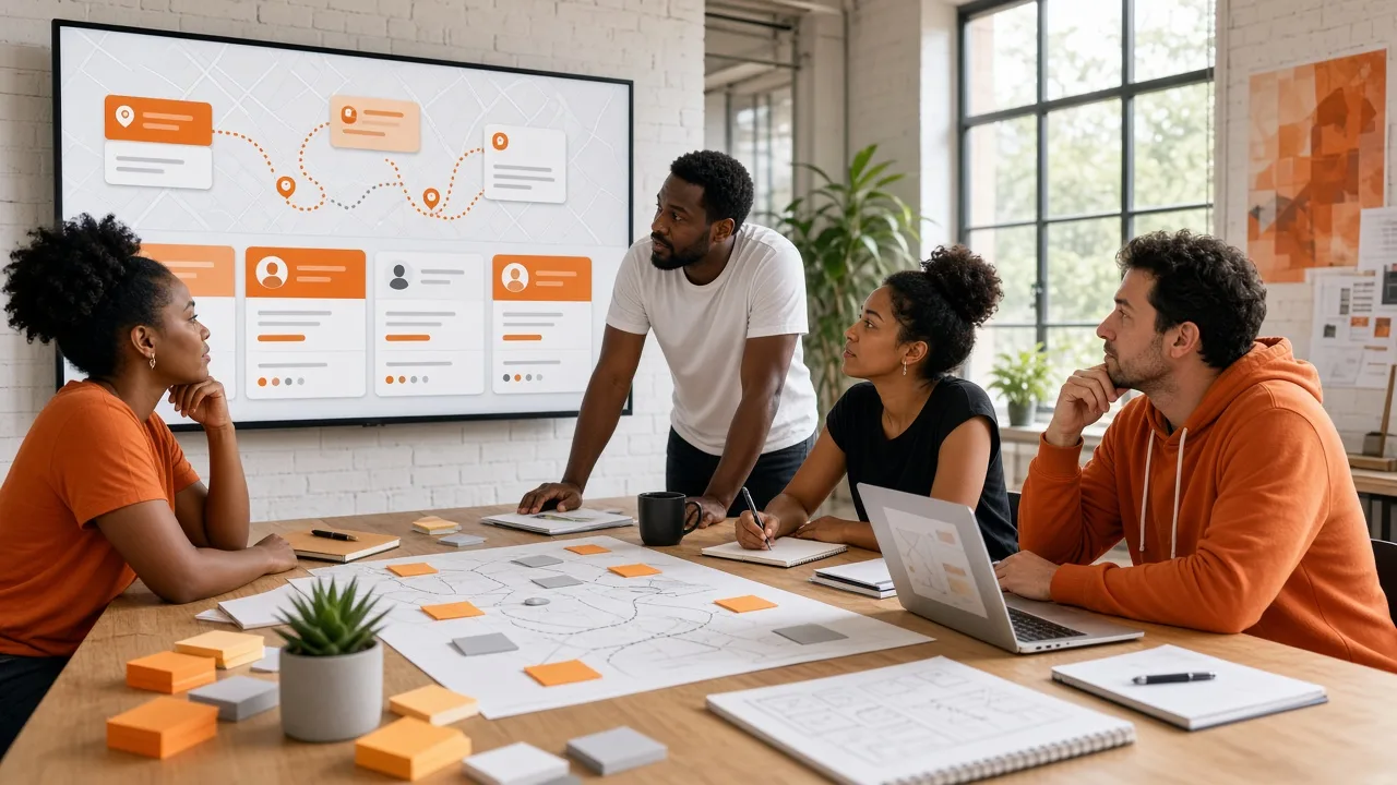 South African logistics team planning a custom delivery platform with routes, driver assignments, and shipment updates on a planning screen.