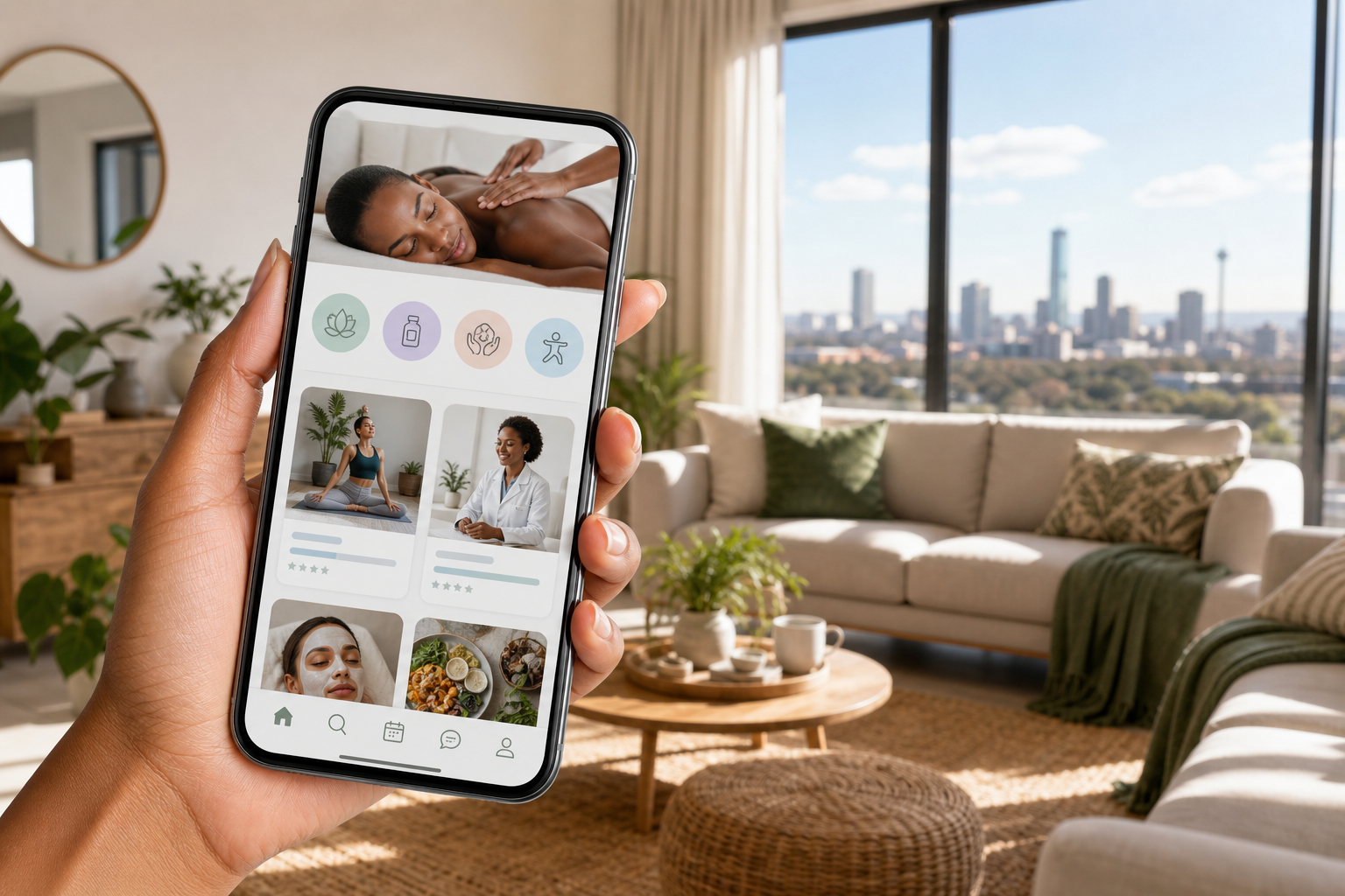 Urban Company inspired massage-booking app preview