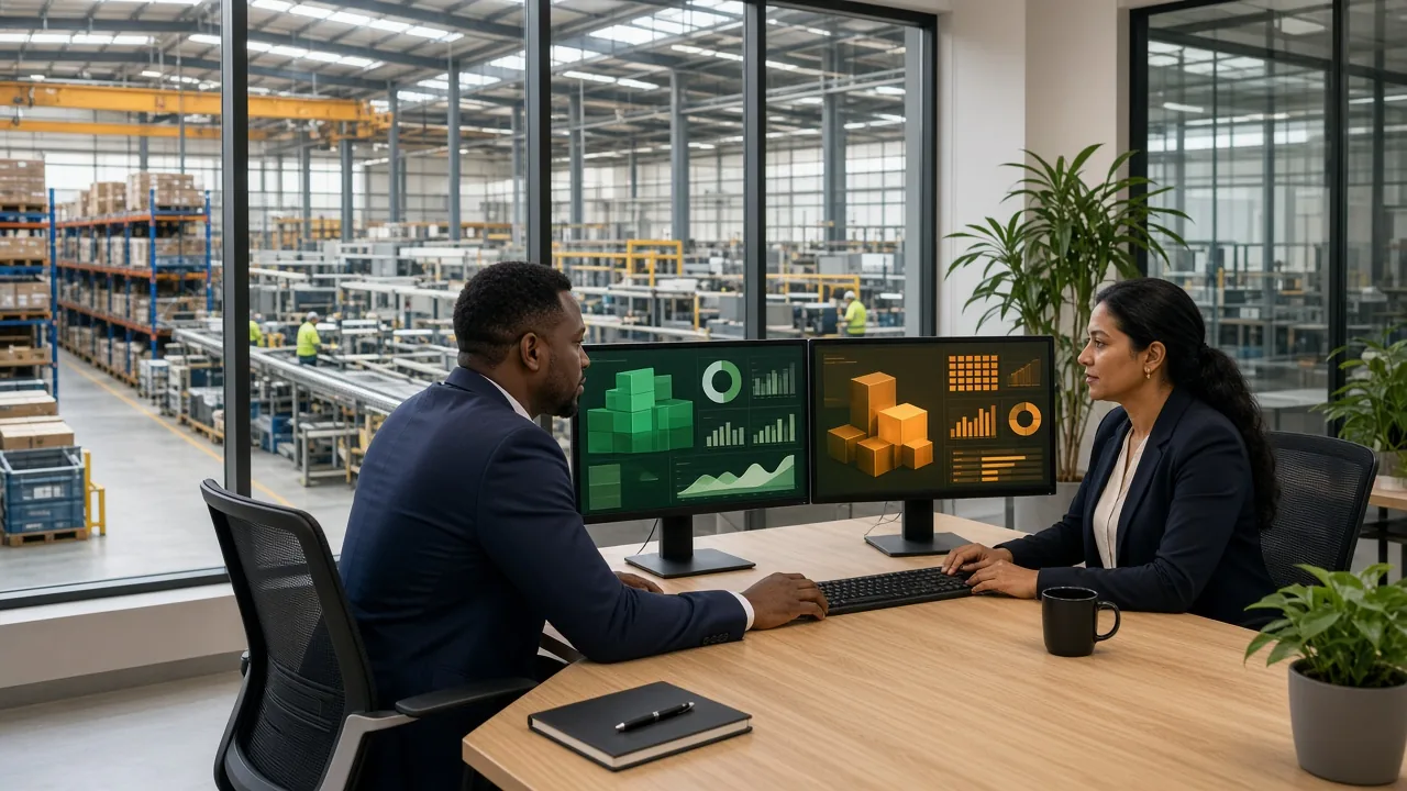 Manufacturing ERP platform connecting production, procurement, inventory, finance and reporting for South African factories