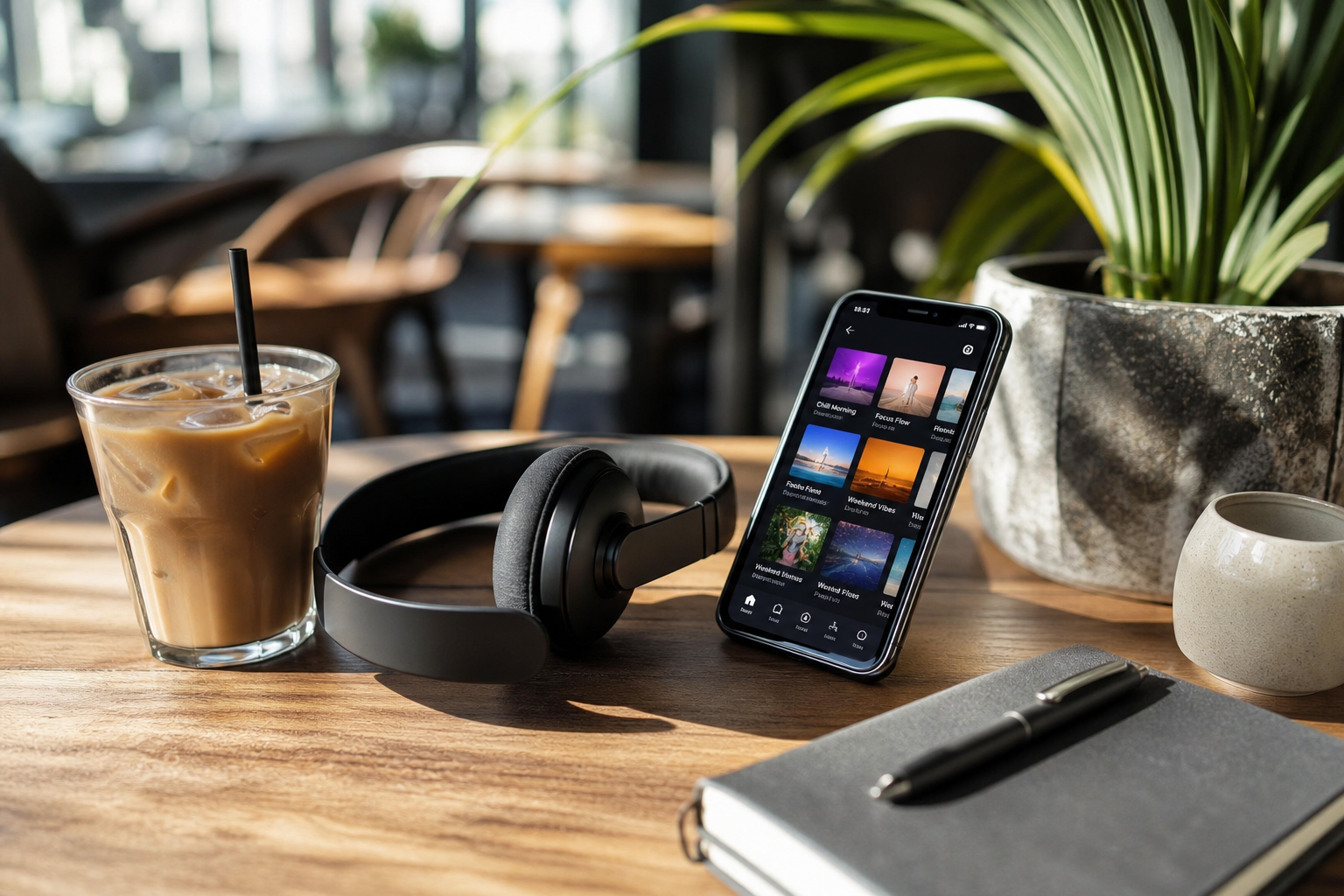Spotify inspired music streaming app preview