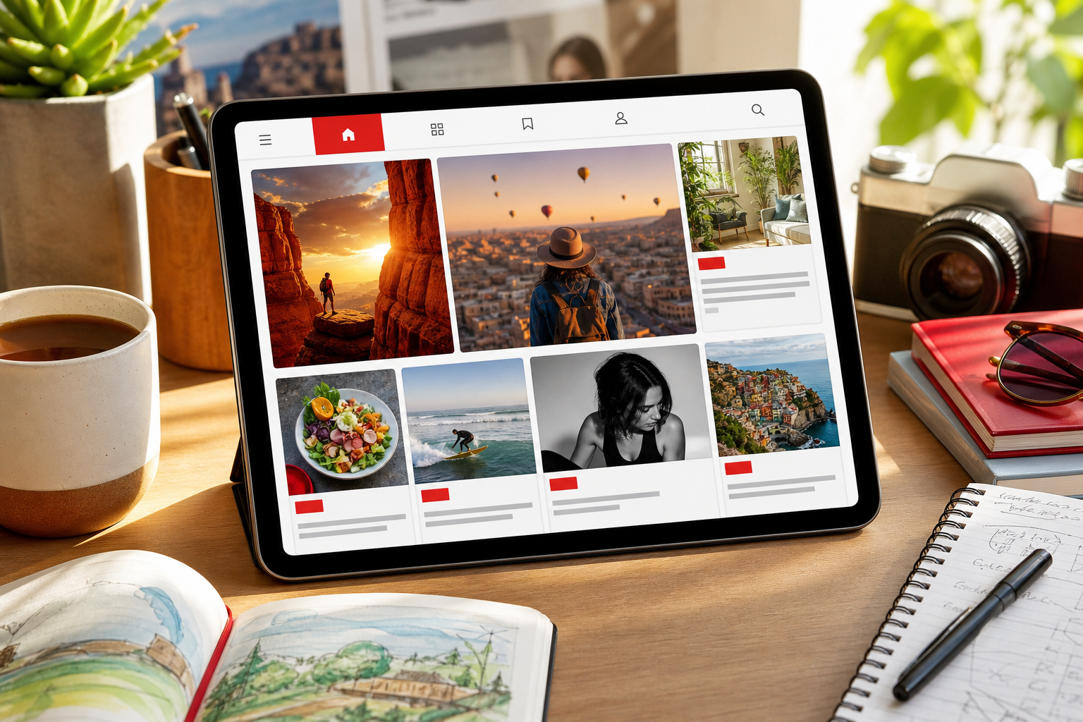 Flipboard inspired news app preview