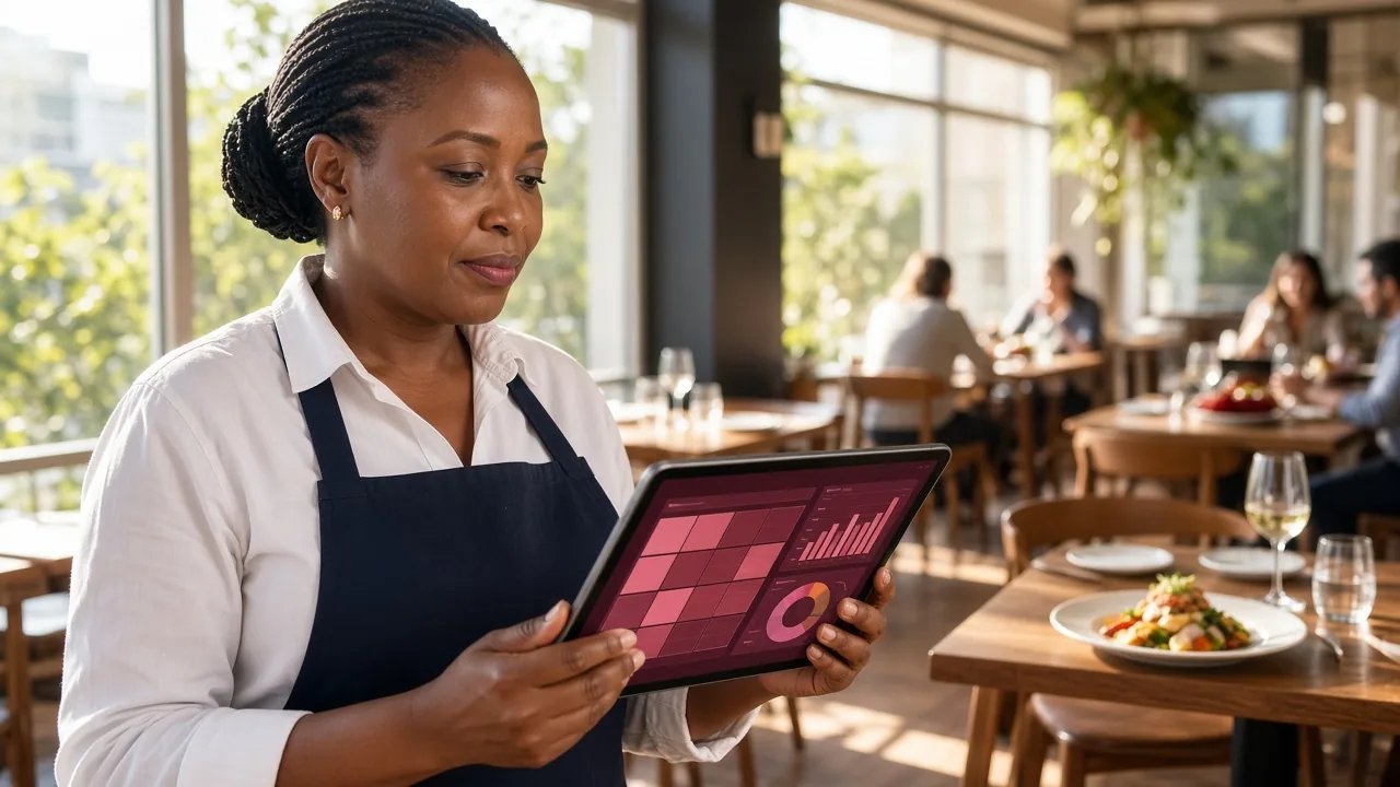 Restaurant management software dashboard showing orders, tables, inventory, staff, payments, analytics, and restaurant operations.