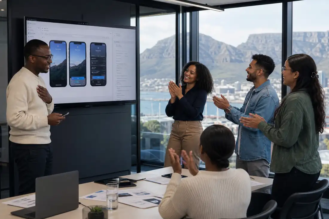 React Native development planning session with South African mobile specialists