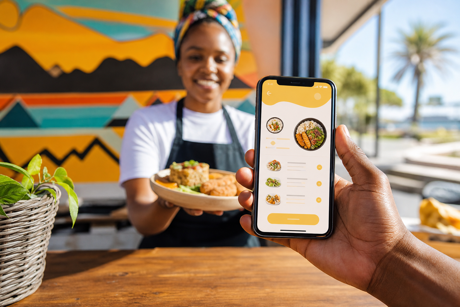 Yumbi inspired restaurant app preview