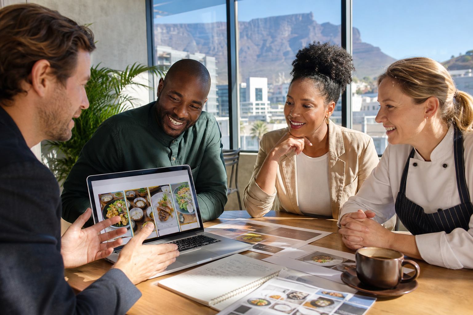 Restaurant app development planning session for South African restaurant owners and hospitality businesses