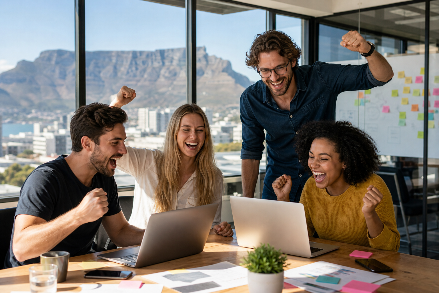 Social media app development company in South Africa consulting with a digital community business