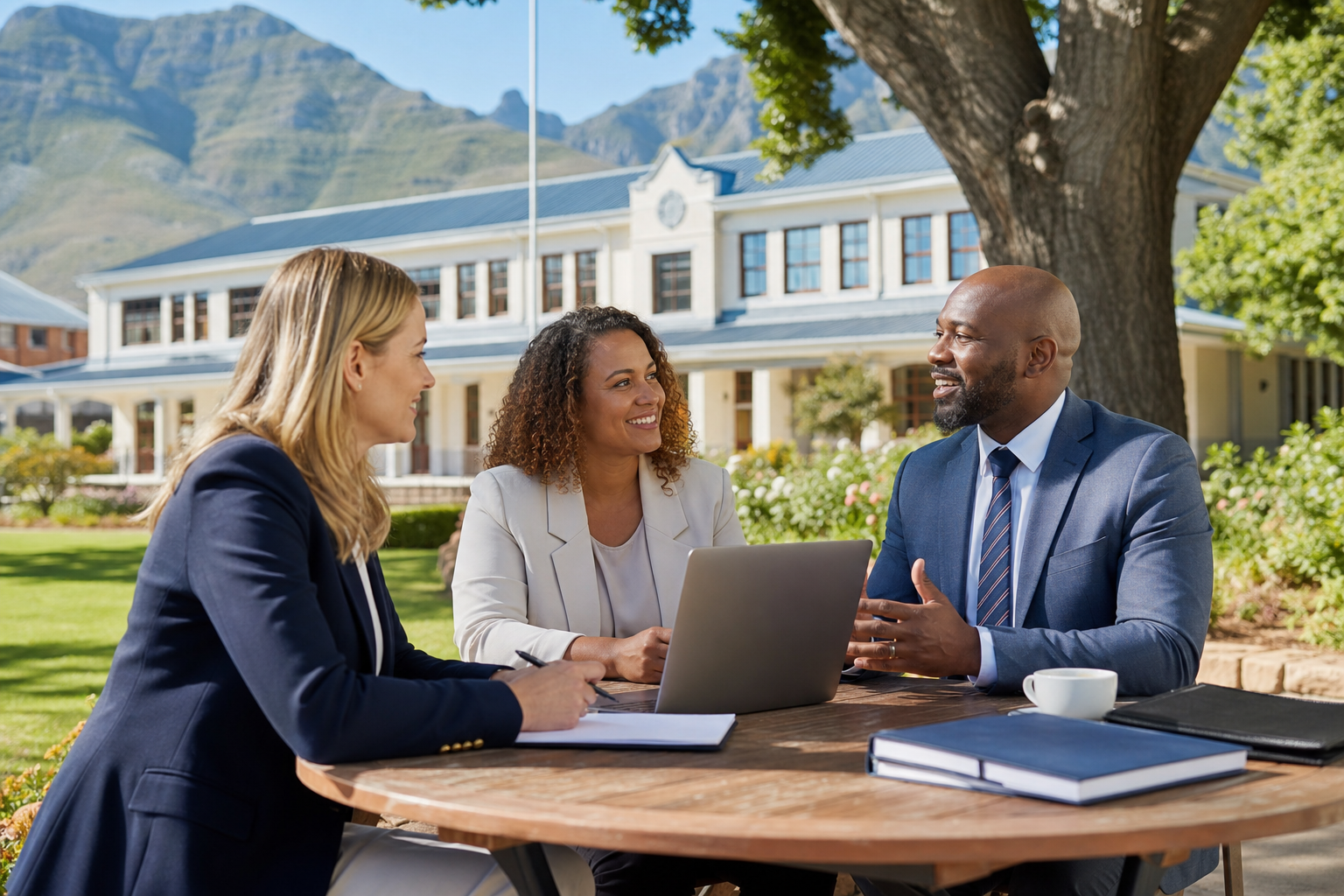 School management app development company in South Africa consulting with an educational institution
