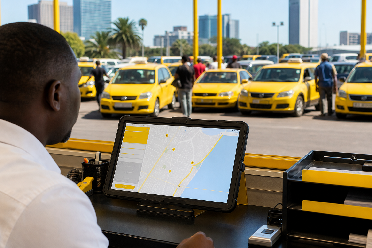 Free Now inspired taxi booking app preview