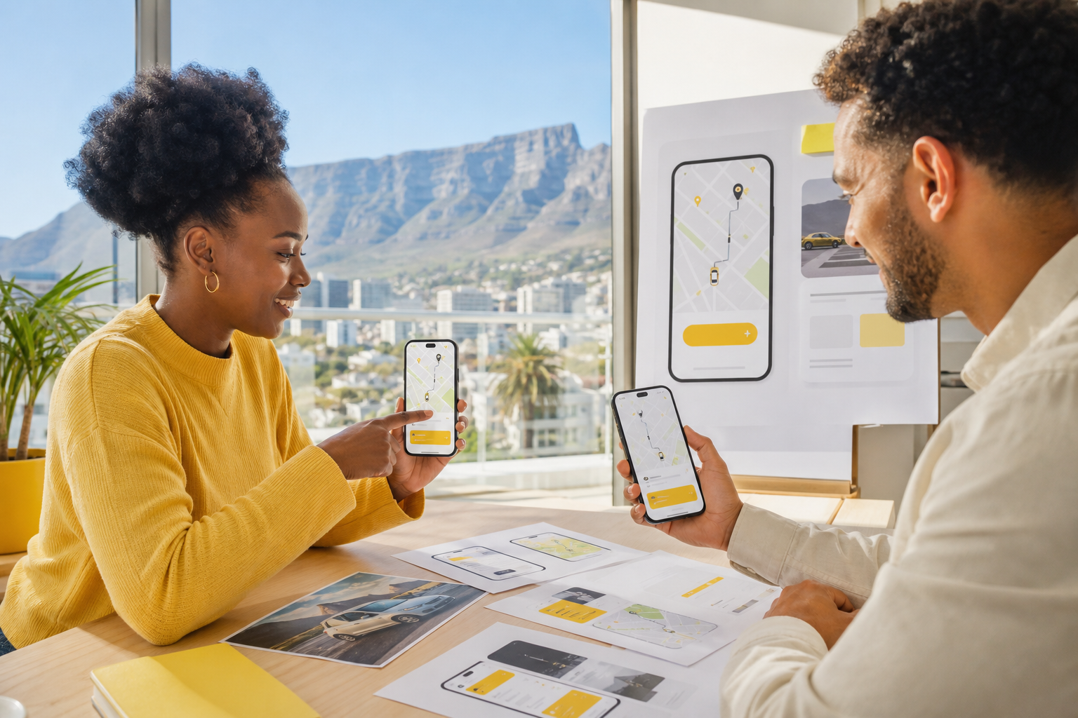 Taxi booking app development consultation for a South African transport business