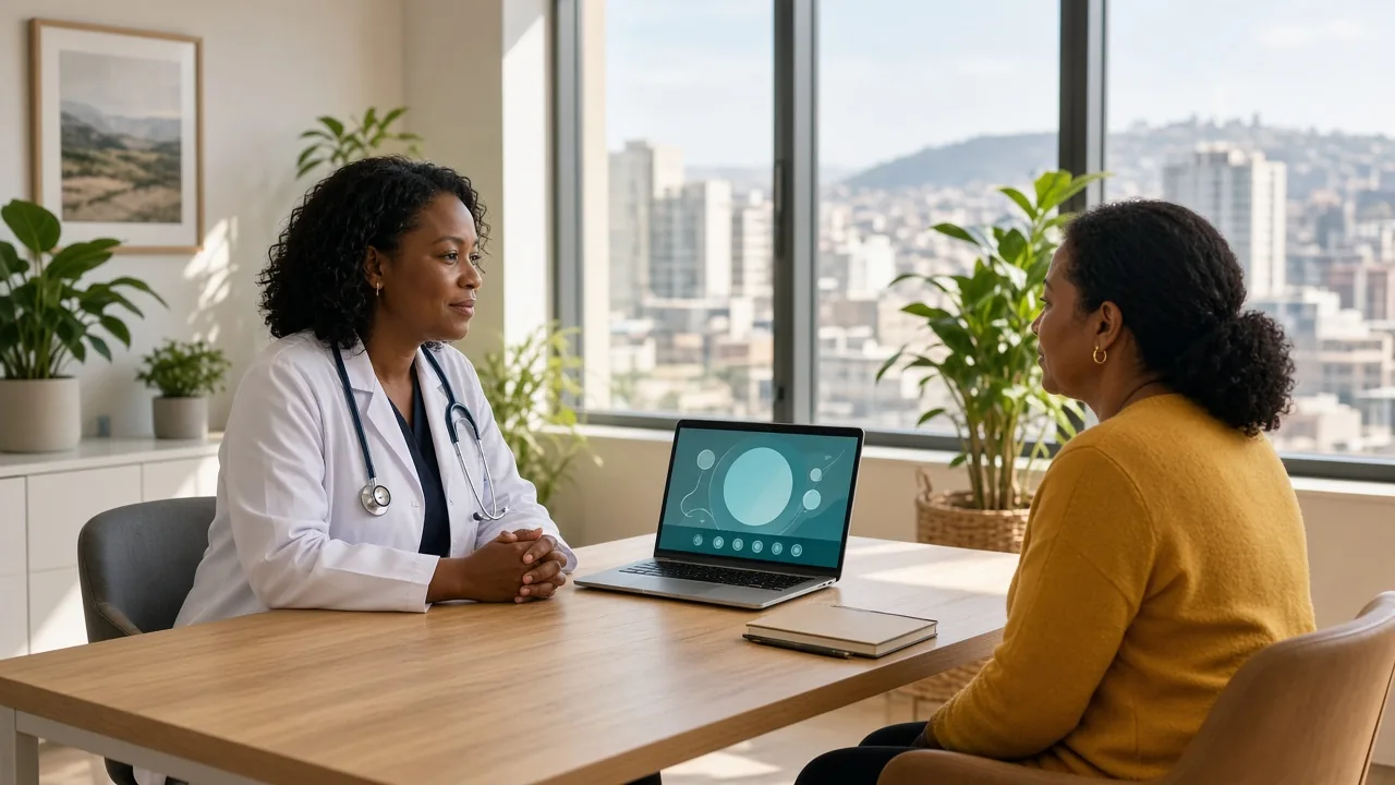 Telemedicine app interface showing virtual consultations, doctor profiles, appointments, prescriptions, medical records, and secure patient communication.