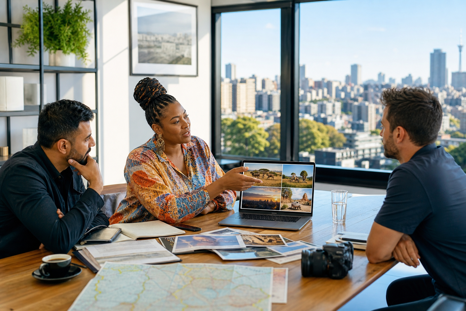 Travel app development company in South Africa consulting with a travel business