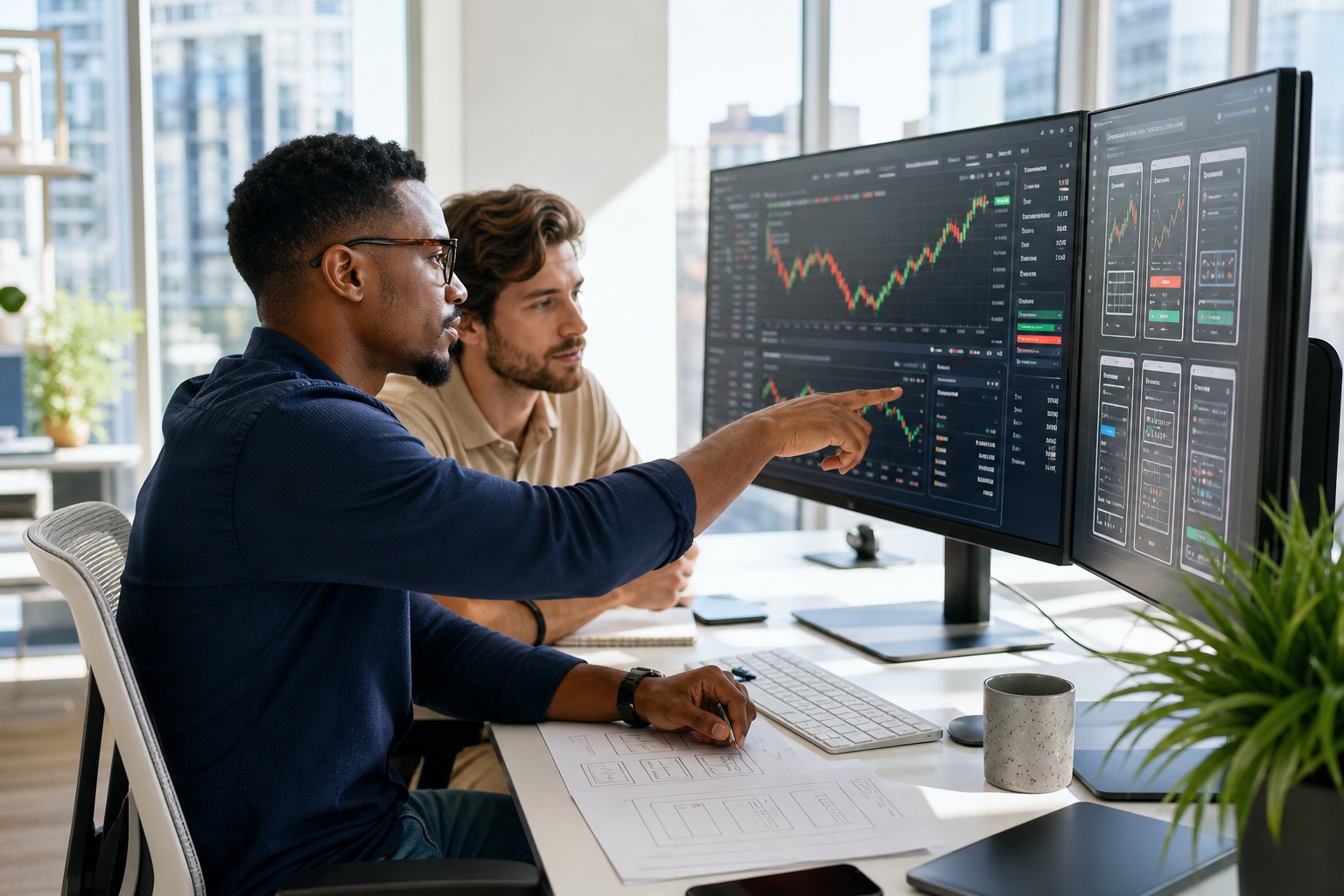Trading software development company in South Africa creating a secure fintech trading platform