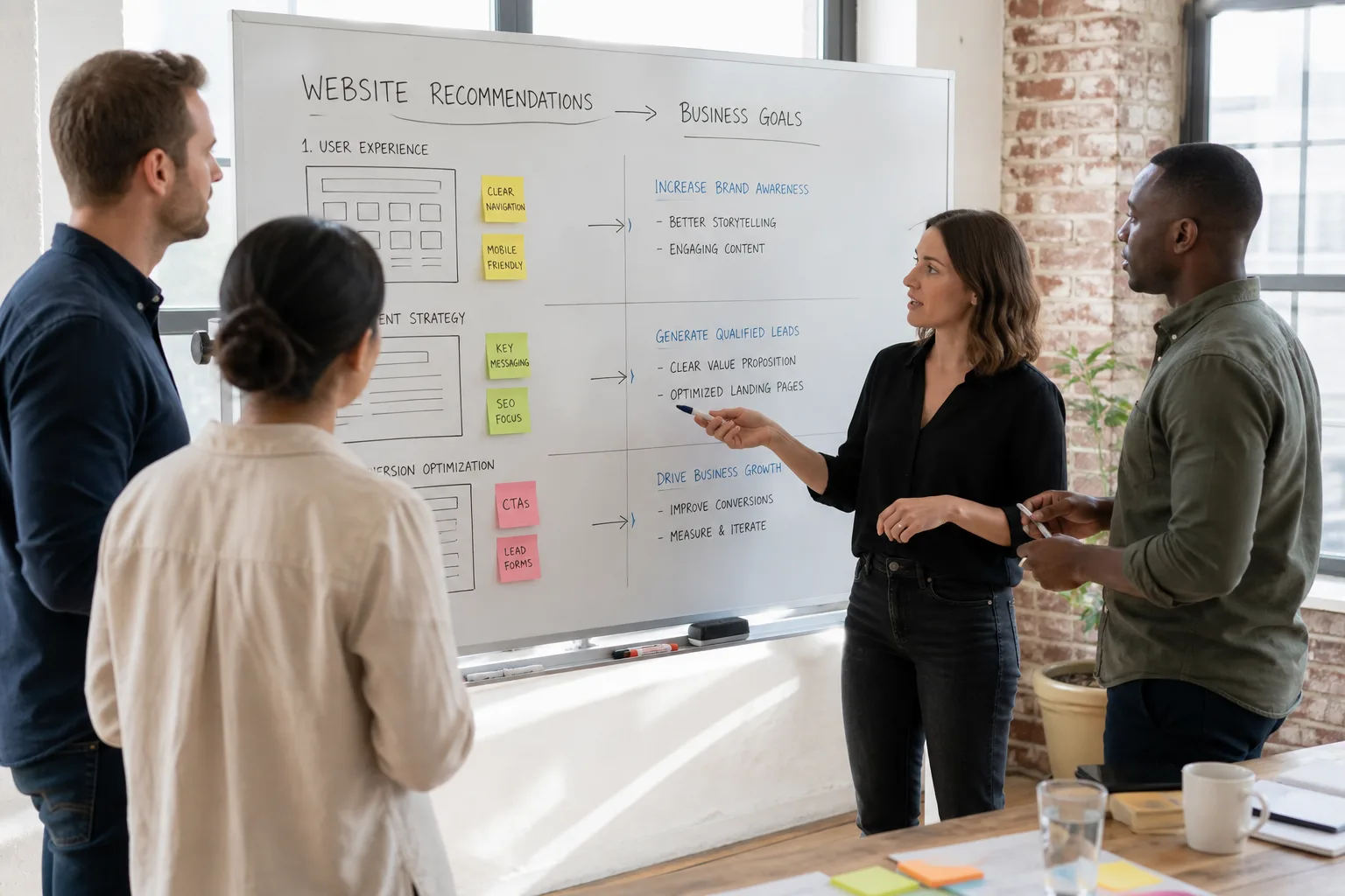 Business first website consulting strategy