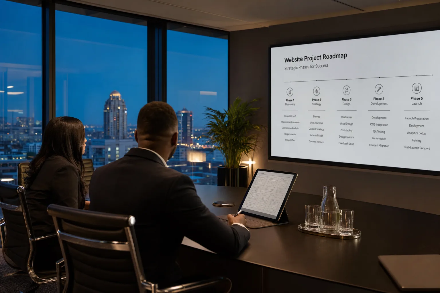 Website development consultation with Sandton team and web project mockups