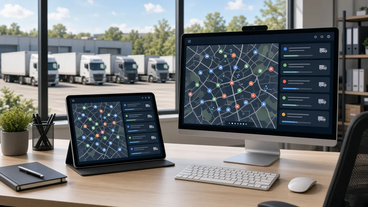 Geotab fleet management inspired waste-management-software app preview