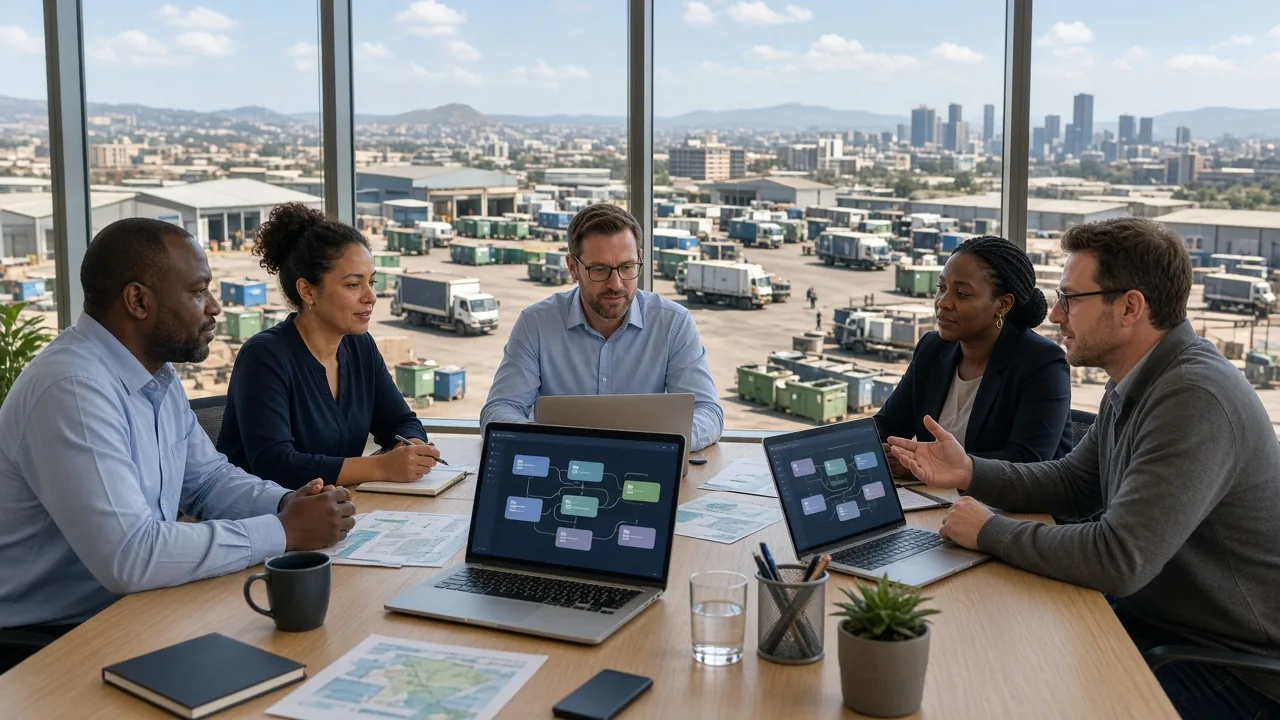 Custom waste management software development platform for collection fleet route planning recycling and operational management in South Africa