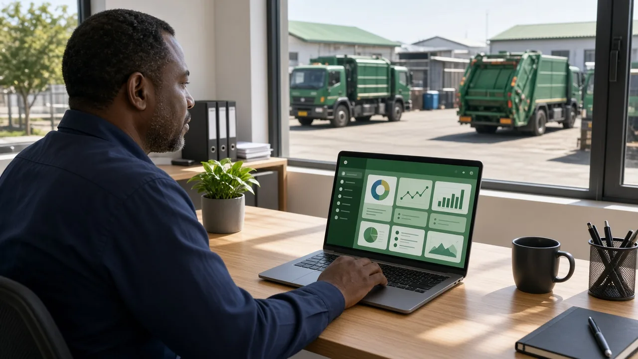 Waste management platform for collection scheduling, customers, fleet coordination and operational reporting