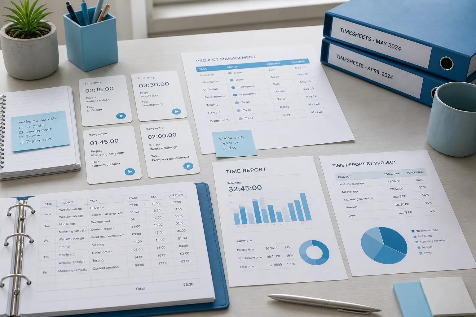Apps Like Clockify inspired time tracking app software preview