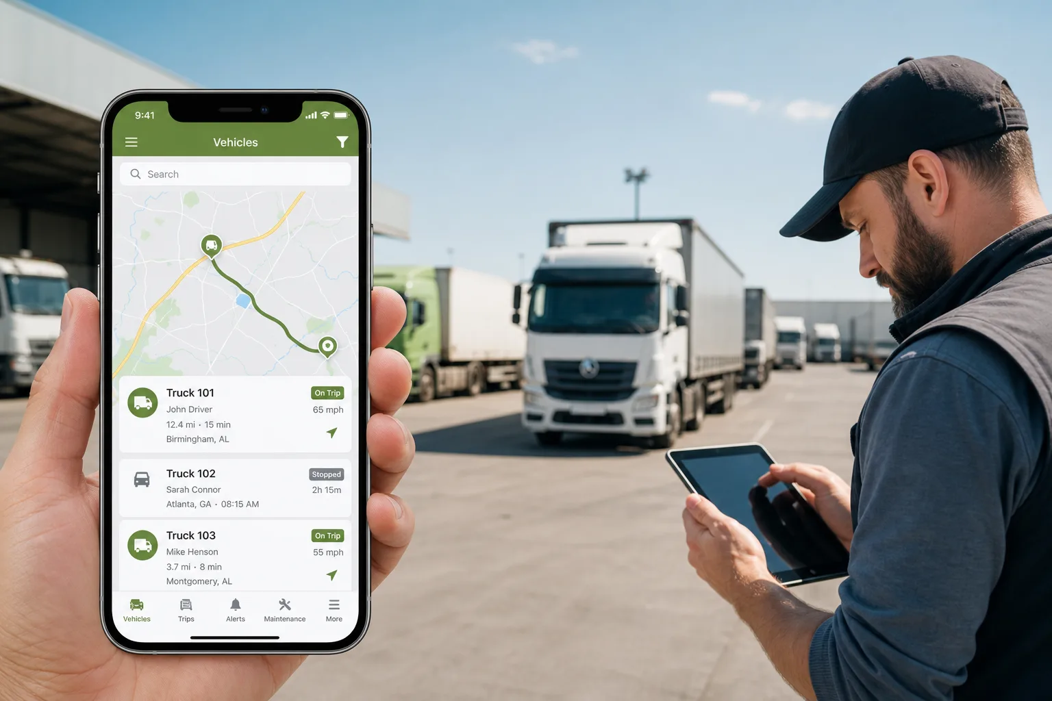 Fleet inspired waste-management app preview