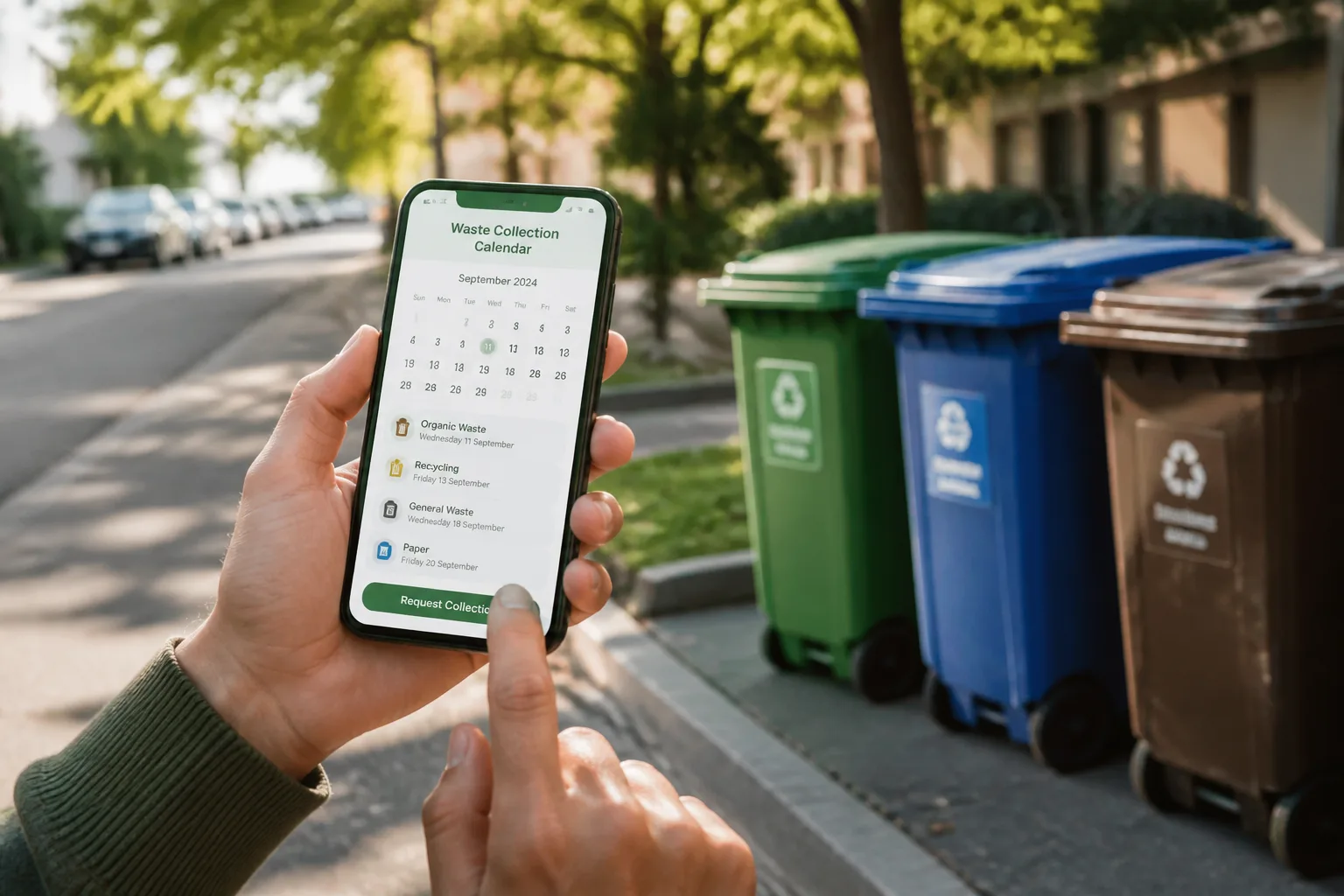 Municipal inspired waste-management app preview